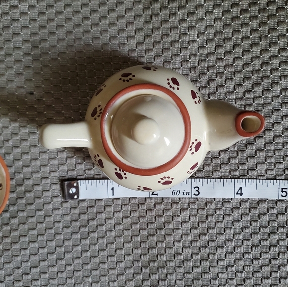 Friends Of Boyds Bears Paw Print Tea Set For 3 - Picture 4 of 12